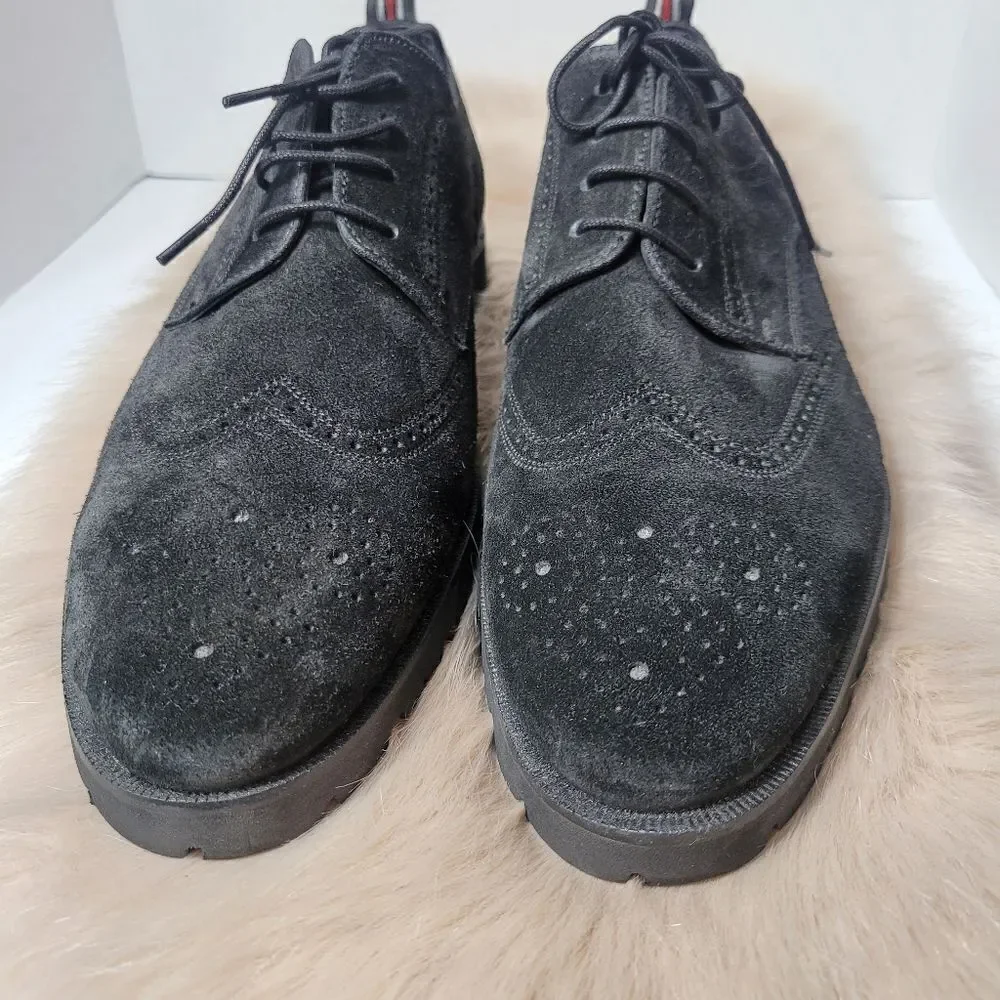 Carlos Santana Men’s Gitano Lite Wingtip Oxford Black Suede  Shoe Size 11